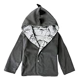 New Hooded Dinosaur Printed Outerwear Jacket -3T