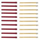 Perfk 20本　ドリルビット　ホールソー　スレート　ダイヤモンド　超硬　タイル　ガラス　大理石　6mm直径　レッド＆ゴルード