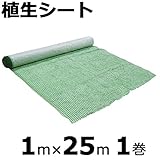 【本州限定販売】 植生シート 1×25m 金目串付き 緑化資材 マット 植生 シート 法面 のり面 新日本緑化 共B代不