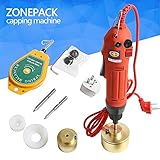ZONEPACK 10-50mm口径 ロックボトルマシン 電気 ハンドヘルド 錠剤 スキンケア ボトルキャッピングマシン 64kg/fcm