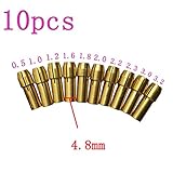 10 PC 銅ドリルチャックコレットチャックビットの Dremel ロータリ 4.8 mm 0.5 ～ 3.3 2 mm シャンク