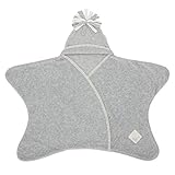 タッペンス＆クランブル Tuppence & Crumble おくるみ スターラップ 0～4ヶ月 星型 ベビー アフガン フリース 足つき BFSTARWn グレー Star Baby Wrap Do