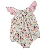 Ochine　春夏　ベビー服　ロンパース 新生児　カバーオール ベビー　異彩な花柄　レース 夏　袖なし　出産祝い