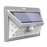 Mpow 24 LED ソーラーライト センサーライト 玄関ライト 屋外ライト 防犯ライト 外灯 ワイヤレス人感センサー 広角ライト 屋外照明/軒先/壁掛け/庭先/玄関周りなど対応 夜間自動点灯 三つ