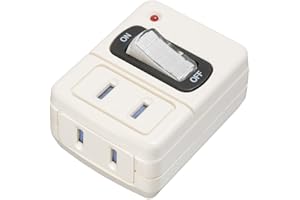 アイメディア(Aimedia) ヤザワ YAZAWA コンセントタップ 電源タップ 2個口 集中スイッチ付 2AC 雷ガード付フロントタップ型 雷サージ AY02FUSK210W ヤザワコーポレーション ホワイト 42×45×50mm