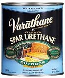 Rust-Oleum Varathane 250141H 1-Quart Classic Clear Water Based Outdoor Spar Urethane, Satin Finish [