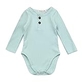 POTOJP 無地 カバーオール 男の子 女の子 冬 新生児 秋冬 長袖 ベビー服 赤ちゃん 肌着 ロンパース コットン ブレンド製 満月/出産祝い/普段着 (90, ブルー)