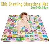 Amiu クロールマットベビークロールマット 厚い 防水   1.8 * 2メートル フロアマット カーペット 防水 折りたたみ可能 クライミングマット おもちゃ