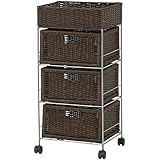 家具 便利 おしゃれ ランドリー収納（ダークブラウン） 101361600