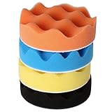 4枚入りセット バフ研磨 スポンジパッド カー研磨用 電気ドリル用 ポリッシャー用 マジックスポンジ 100mm