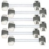 Baby Safety Locks-ElecNova Premium Squeeze-Release Child Locks for Cabinet,Refrigerator,Drawers,Micr
