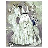 TOOGOO ( R ) DIY油絵、ペイントby Number kit-weddingドレス1620インチ(フレームレス)