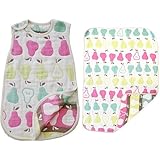 【セット買い】 サンデシカ スリーパー ふわふわ6重ガーゼスリーパー Mサイズ 洋ナシ + ６重ガーゼケット