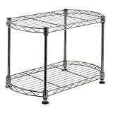 【メタルラック ランキング入賞】ルミナス スチールラック 幅45 奥行25cmモデル おしゃれなオーバル[12.7mm ポール] ルミナス ブラック ミニラック BN254530-2 メタル製 黒ラック【LOW-HEIGHT】＜サビに強い防