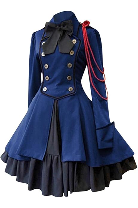 Amazon.co.jp: [Foreted] 軍服 ロリータ ワンピース コスプレ衣装 