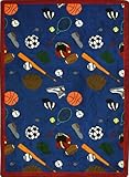 Joy Carpets Sports Fan Multi-Sport Area Rugs 46-Inch by 64-Inch by 0.36-Inch Blue [並行輸入品]