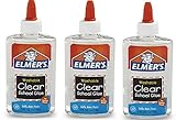 Elmers Liquid School Glue, Washable oVoRMI, 3Pack (150ml), Clear