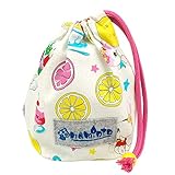 喫茶レモン ホワイト 巾着 (小)