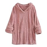 パーカー レディース Kukoyo 春秋冬 プルパーカー 無地　ふわふわ　もこもこ　裏起毛　フリース　スウェット 長袖 上着 トップス フード付き トレーナー ストリート カジュアル シンプル 防寒 