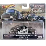 ホットホイール 1/64 ジャガー ライトウェイト E-タイプ キャリーオン【FYT13】【TEAM TRANSPORT】