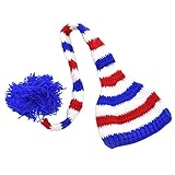 Ochine 新品　ベビー＆キッズ 子供　ストライプ　ニット帽子　可愛いテール付き　男女兼用　保温防寒　撮影用にも　出産祝い 贈り物　フリーサイズ　6色選択　0-12月設定