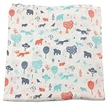 Bambino Land Bamboo Muslin Swaddle Blanket - Forest Animals [並行輸入品]