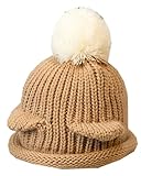 ININUK 　子供 帽子 キッズ 可愛い ニット帽 女の子 男の子 ベビー用ハット シンプル 秋冬 防寒 防寒グッズ 毛糸 キッズ帽子 柔らか かわいい 子ども ニットキャップ 通学 通園 クリスマ