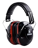 EZARC防音用イヤーマフ プロフェッショナル遮音値 SNR34dB 聴覚保護 ヘッドバンド式 フリーサイズ 射撃用 工事現場での 騒音防止・防音対策 静かに 赤