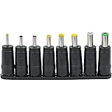 汎用ACアダプター用出力DCプラグ変換8種類セット(メス側外形5.5ｍｍ 内径2.1ｍｍ)