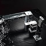 lovedima Contemporary 3-holeバスルーム滝Bathtub Faucet Roman浴槽フィラーwithハンドヘルドシャワー