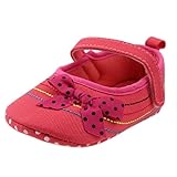 Orgrimmar Baby Girls Prewalkers最初Walkersコットンドットリボンベビーベッドシューズ カラー: ピンク
