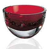 Badash Crystal K952 BOWL D6 in. x H3.75 in. PENELOPE DEEP RED