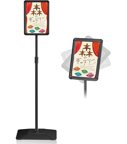 Amazon.co.jp: Sewroro 吊り下げ式ポスター看板ホルダー A4サイズ PVC