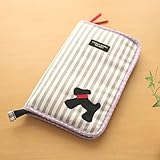 StudioPOPPO　犬のアップリケ　母子手帳ケース 通帳入れ、パスポートケースとしても