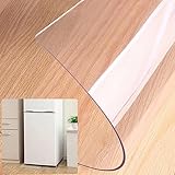 冷蔵庫 マット PVCキズ防止 凹み防止 床保護シート 65*65cm 厚さ2mmフローリング 傷防止下敷 無色 透明 縮みなし 冷蔵庫耐震マット 洗濯機も適用 (透明 厚さ2mm, 65*65cm)