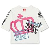 BABYDOLL（ベビードール） 斜め王冠7分袖ロンT ベビー キッズ 100cm ホワイト
