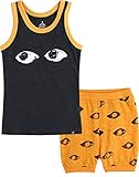 [Vaenait Baby]キッズ12ヶ月-7歳綿100％ルームウェアノースリーブパジャマ寝間着上下セットNavy Eyes M