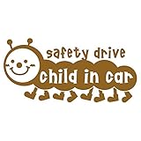 imoninn CHILD in car ステッカー　【パッケージ版】　No.21　イモムシさん　（ゴールドメタリック）