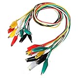 daniu 10pcs 50cm double-ended clip cable alligator clip testing
