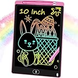 H2make LCD ライティングボード 落書きタブレット おもちゃ / 10インチ カラフル お絵かきタブレット 消せる 再利用可能 電子お絵かきパッド おもちゃ ギフト (ピンク)