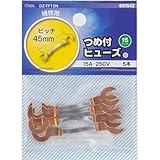 OHM つめ付 ヒューズ 15A-250V 5本 (09-1542)