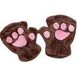 秋冬 男女グローブ 可愛い手袋 ふかふか カトゥーングローブ 動物 猫爪グローブ 保温 カップルグローブ 個性的なアイデア 子供のプレゼント 冬加絨肥厚 人気グローブ 外出保温 子供用 かわいい 防寒