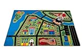Kid Carpet FE744-22A Total Transportation Play Town Nylon Area Rug 4' x 6' Multicolored [並行輸入品]