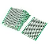 Tooltoe 5*7CM FR-4 ユニバーサル ブレッドボード プロトタイプ PCB ダブルサイド Tinned 1.6mm Thick 10個