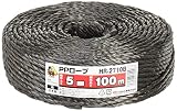 信越工業 結束紐 PPロープ HR-2710B 黒 100m