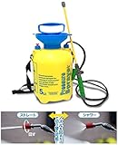 【 ホース接続不要 持ち運びやすい肩下げタイプ 】 ポンプ式 ポータブル パワフル洗浄機 5L 洗浄マン 高圧 ジェット ミスト 噴射 2way ノズルセット お墓掃除 洗車 農薬 除草剤 散布 エア