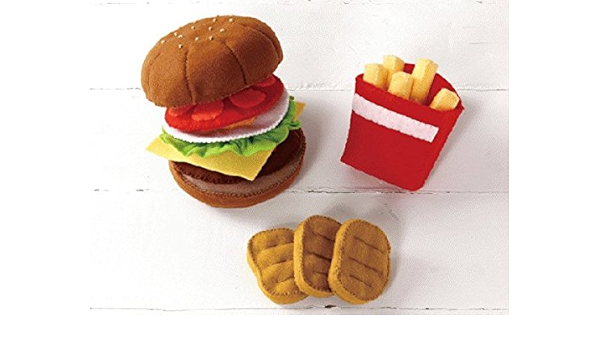 Amazon フェルト材料キット フェルトで作るおままごと ハンバーガーセット 手芸 おままごと セット 手作り キット 食べ物 おもちゃ