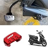 XINMOZR For リード125 LEAD125 lead 125 センターフットレスト大型ペダルセンタースタンド大型フットパッドノンスリップリード125カスタムアクセサリーアルミ合金 (レッド)