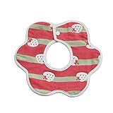 MIUSE　ビブ　ベビー よだれかけ　６重　１００％綿 (苺一枚)