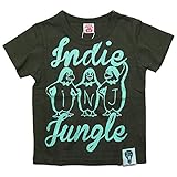 《初夏盛夏対応》INDIE JUNGLE(インディージャングル) 天竺ペンギンPt半袖Tシャツ 110cm/チャコール NO.IN-173104